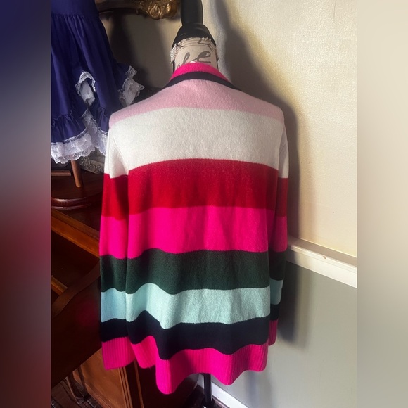 🩷 Barbiecore Crown & Ivy Size XL Color Block
Cardigan Sweater NWOT - Picture 6 of 6